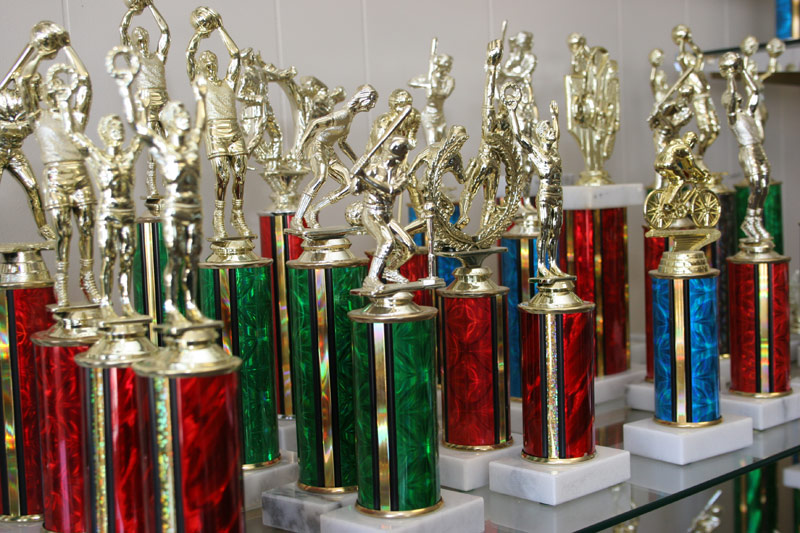 trophies and awards created by Guertin Graphics